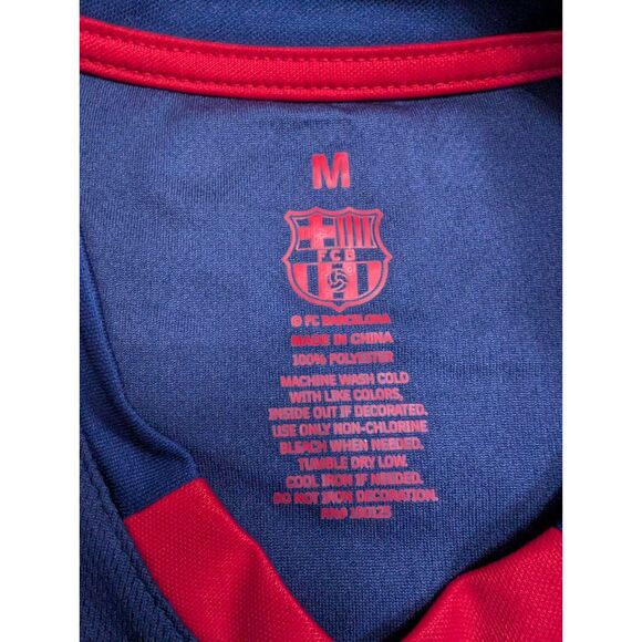 NWT FC Barcelona Jersey Mens Medium Navy Red Futbol Soccer Barca - Picture 5 of 7